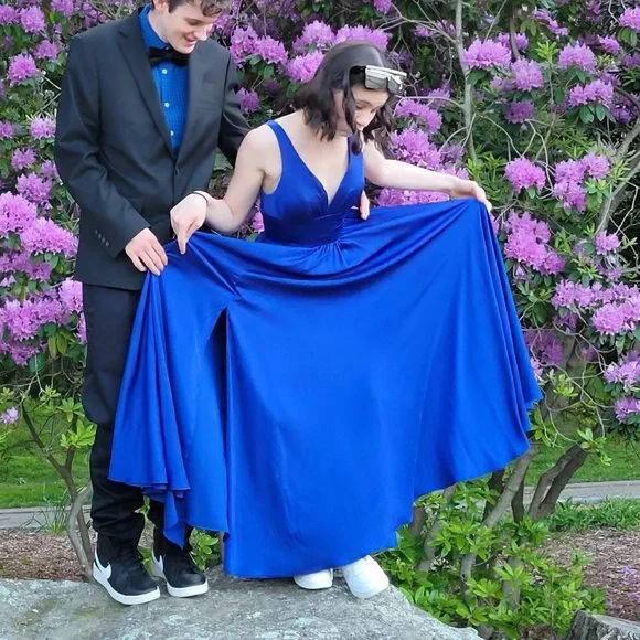 strapless open back dress Cinderella Divine CD2214
